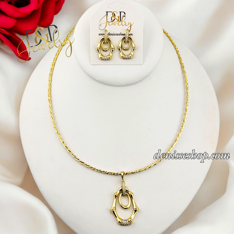 14K FASHION GOLD NECKLACE SET N240