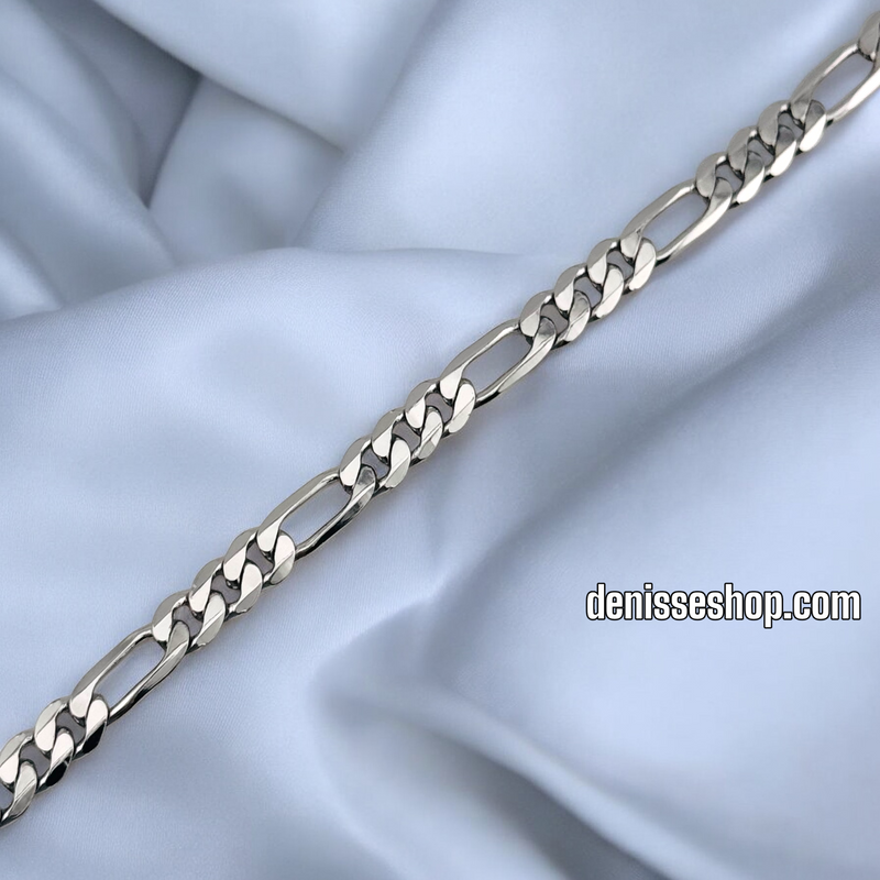 FIGARO CUBAN SILVER BRACELET 8&