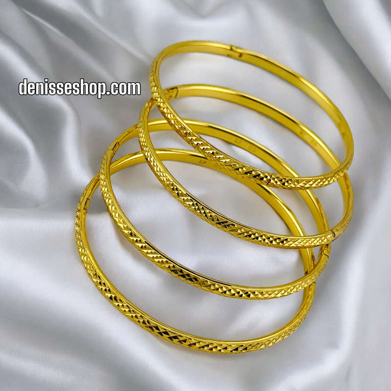 14K FASHION GOLD BANGLE BR484