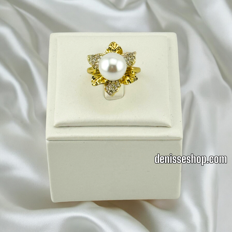 14K GOLD/ WHITE PEARL FASHION RING RG258