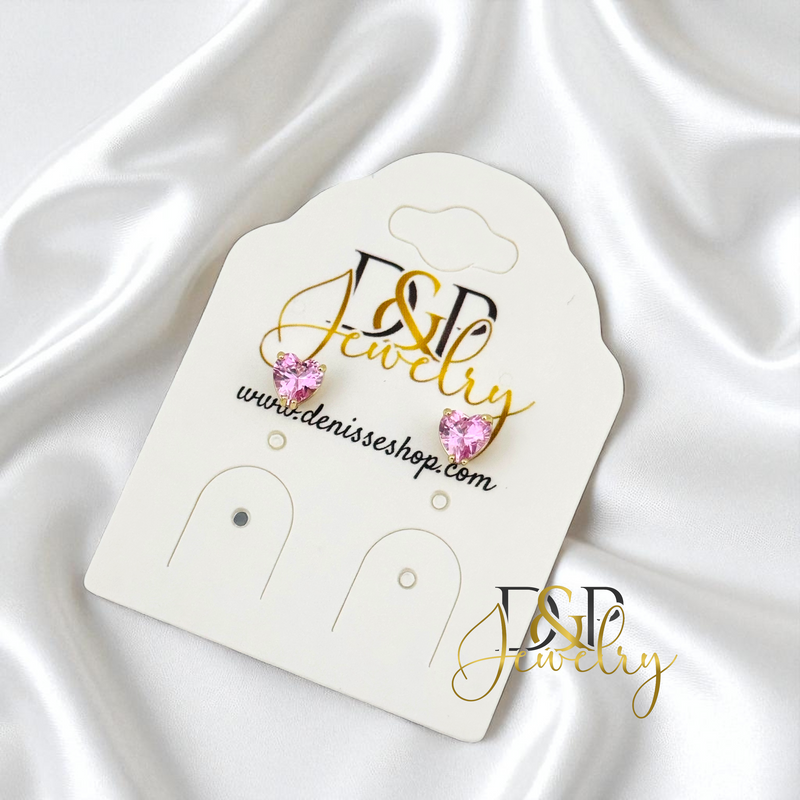 14K SMALL HEART EARRING E962