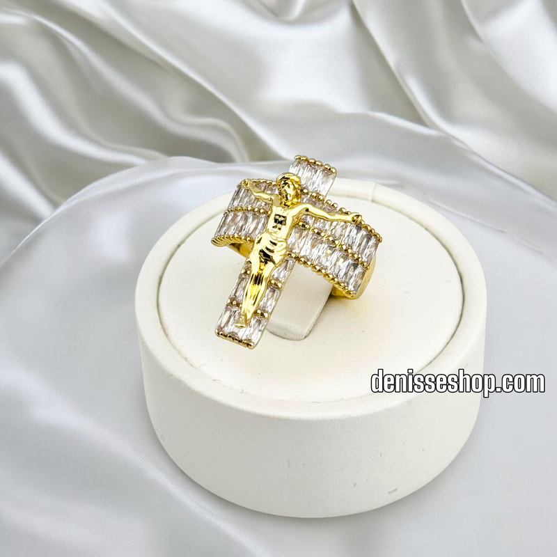 14K WOMEN LUXURY CRUCIFIX RING RG346