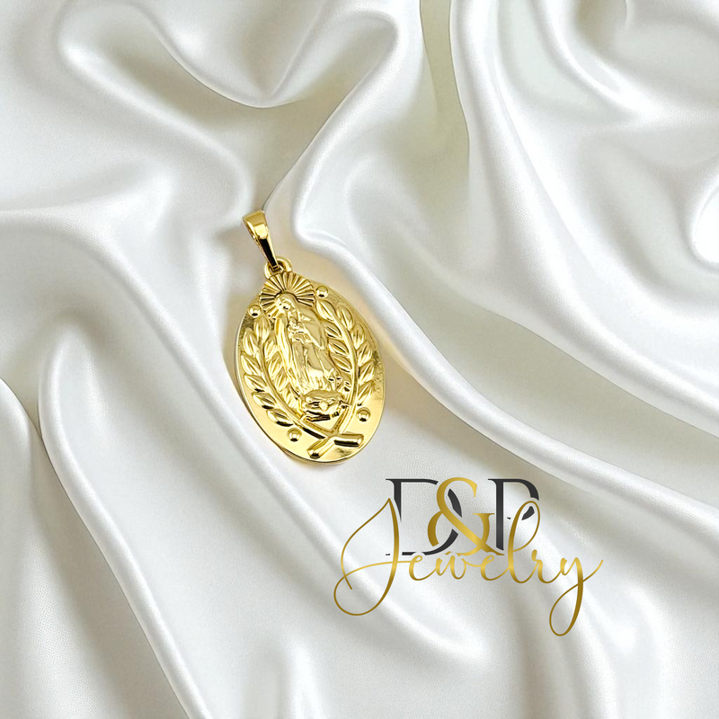 14K WOMEN / MEN VIRGIN MARY PENDANT P730