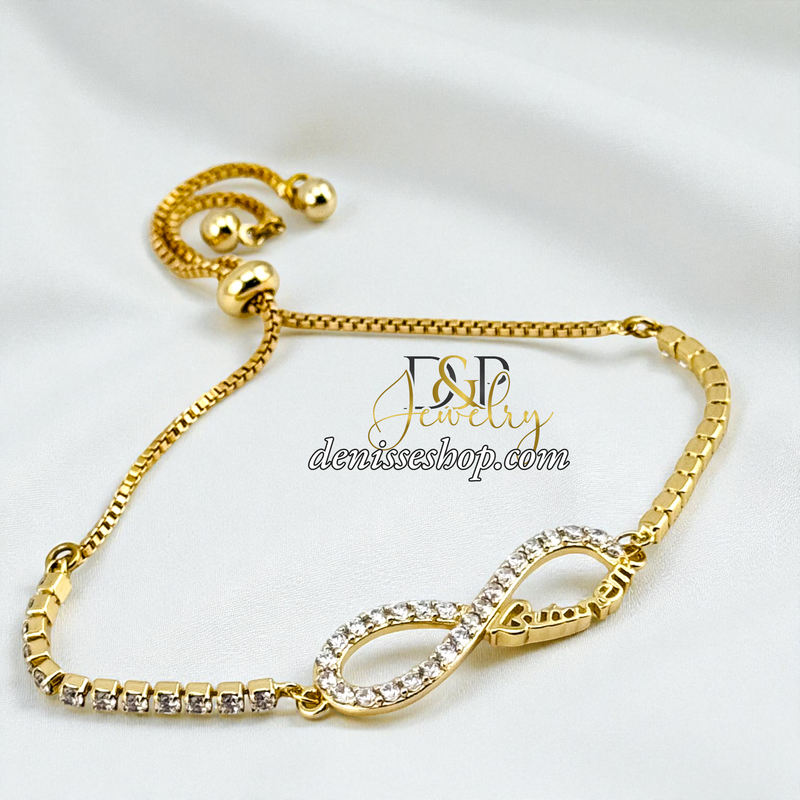 14KGOLD/INFINITY ADJUSTABLE BRACELET BR877