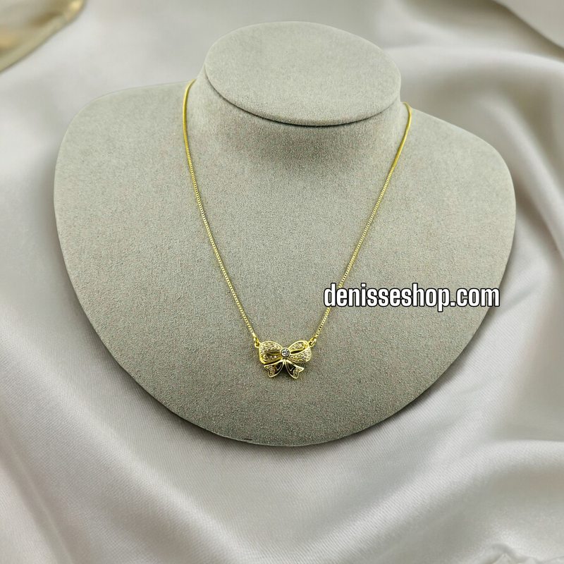 14K BOW NECKLACE 18&