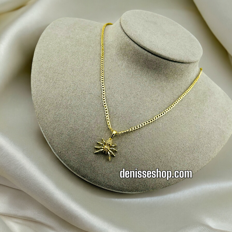 14K SPIDER NECKLACE SET  18&