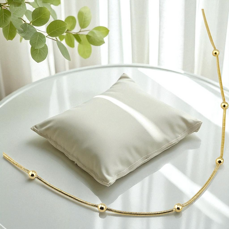 14K MOUSE TAIL/BEAD DESIGN CHAIN 24” CH136