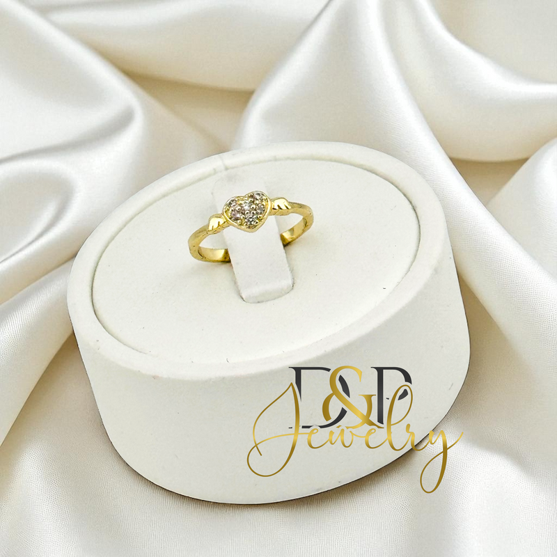 14K GIRL HEART RING RG397