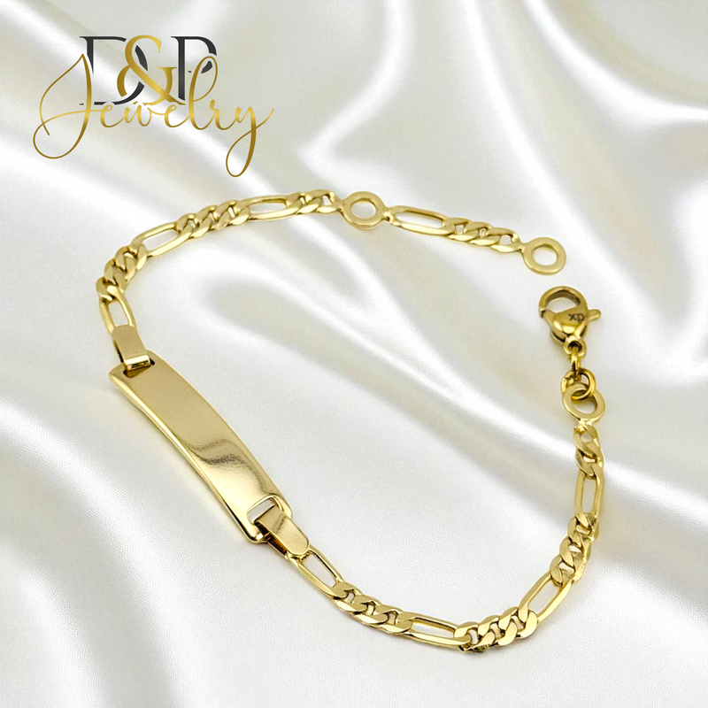 14K GOLD/KIDS PLATE BRACELET BR805