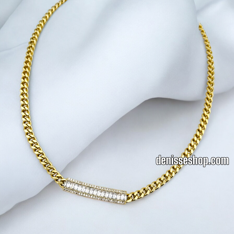 14K ELEGANT CUBAN NECKLACE N222