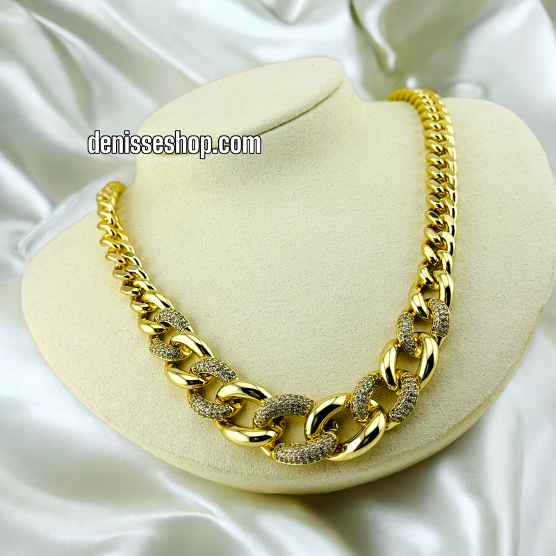 14K GOLD  MONACO NECKLACE AND BRACELET SET N36