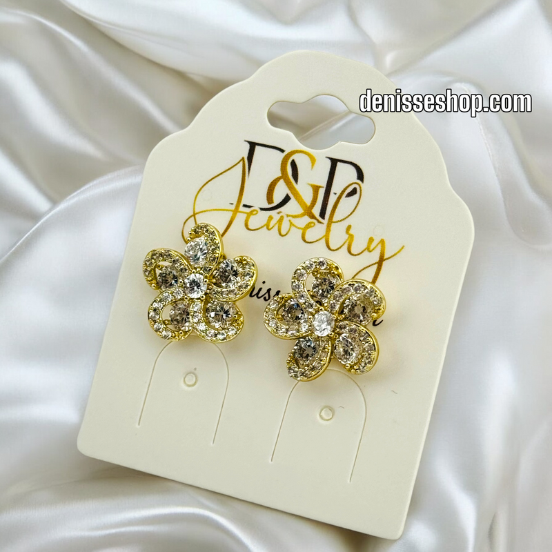 14K FLOWER EARRING E614