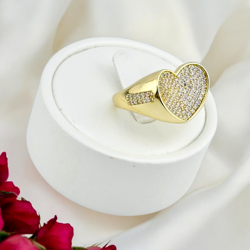 14K WOMEN HEART RING RG347