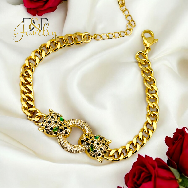 14K PUMA FASHION CUBAN NECKLACE N226