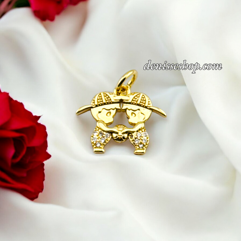 14K GIRL AND BOY PENDANT P670