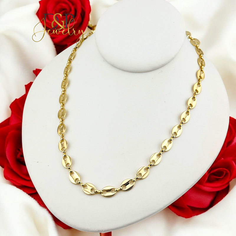 14K PIG NOSE DESIGN NECKLACE N265