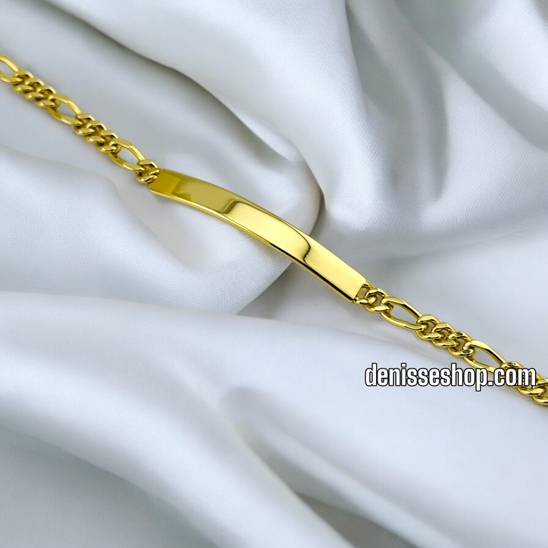 14K GOLD FIGARO BRACELET BR477