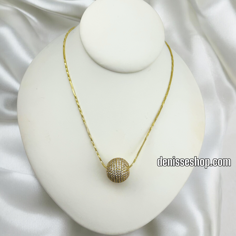 14K FASHION BALL NECKLACE N217