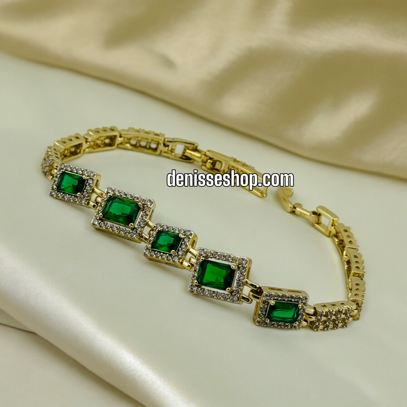 14K GREEN BRACELET BR349