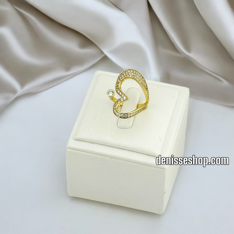 14K ADJUSTABLE FASHION HEART RING RG244