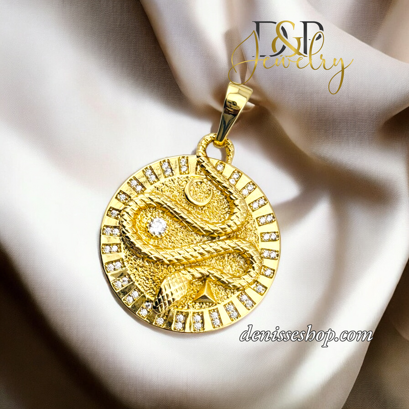 14K SNAKE PENDANT P710