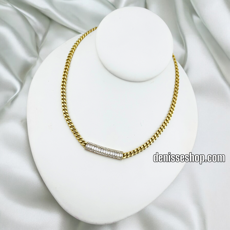 14K ELEGANT CUBAN NECKLACE N222