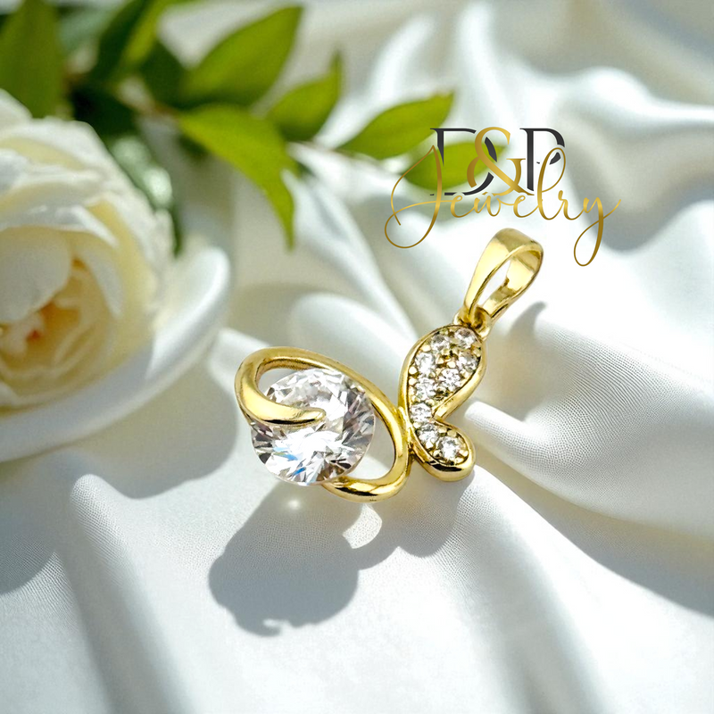 14K BUTTERFLY PENDANT P876