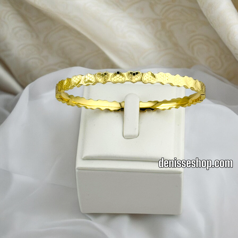 14K BEAUTIFUL GOLD HEARTS BRACELET BR520