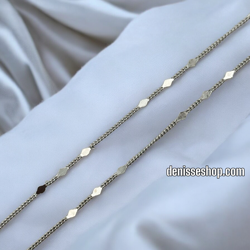 14K SILVER THIN MIRROR DESIGN CHAIN CH061