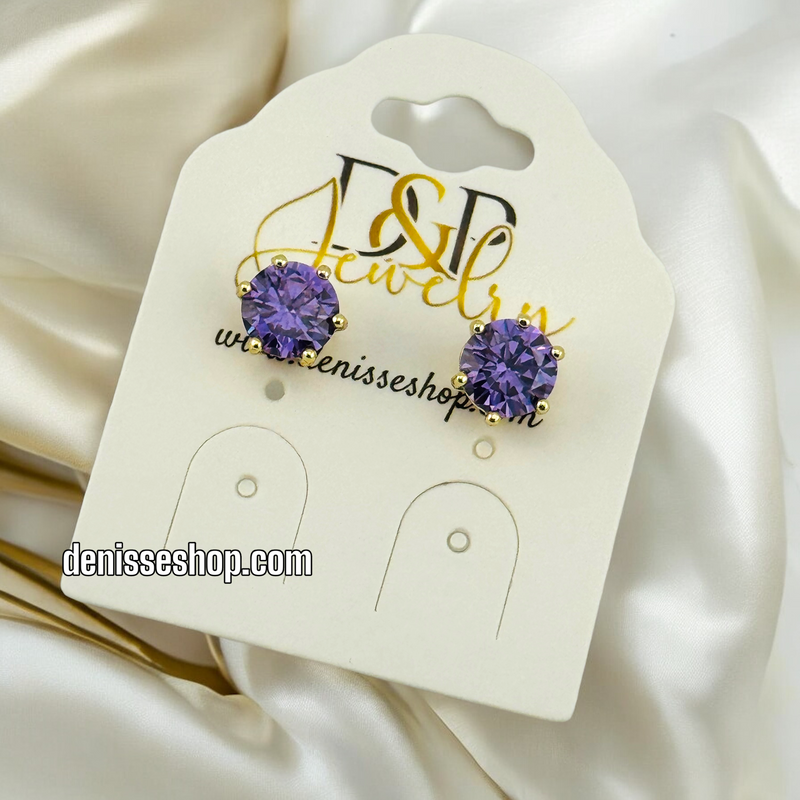 14K PURPLE EARRING E600