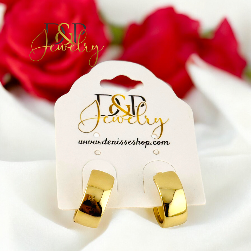 14K MEDIUM GOLD HOOP HP702