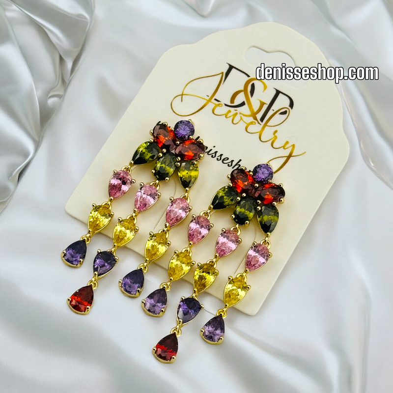 14K COLORFUL EARRING E609