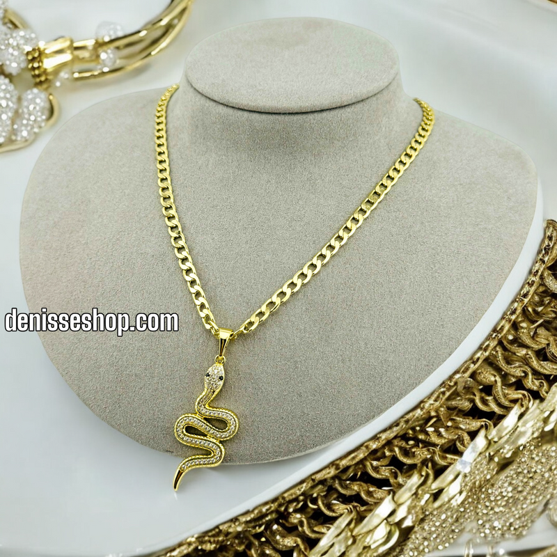 14K SNAKE PENDANT P412