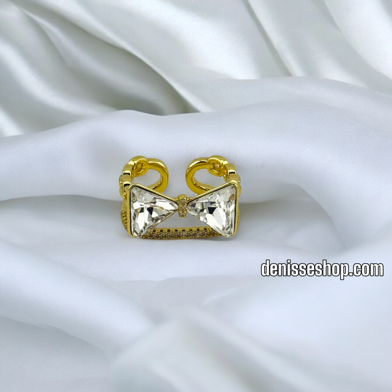 14K ADJUSTABLE BOW RING RG335