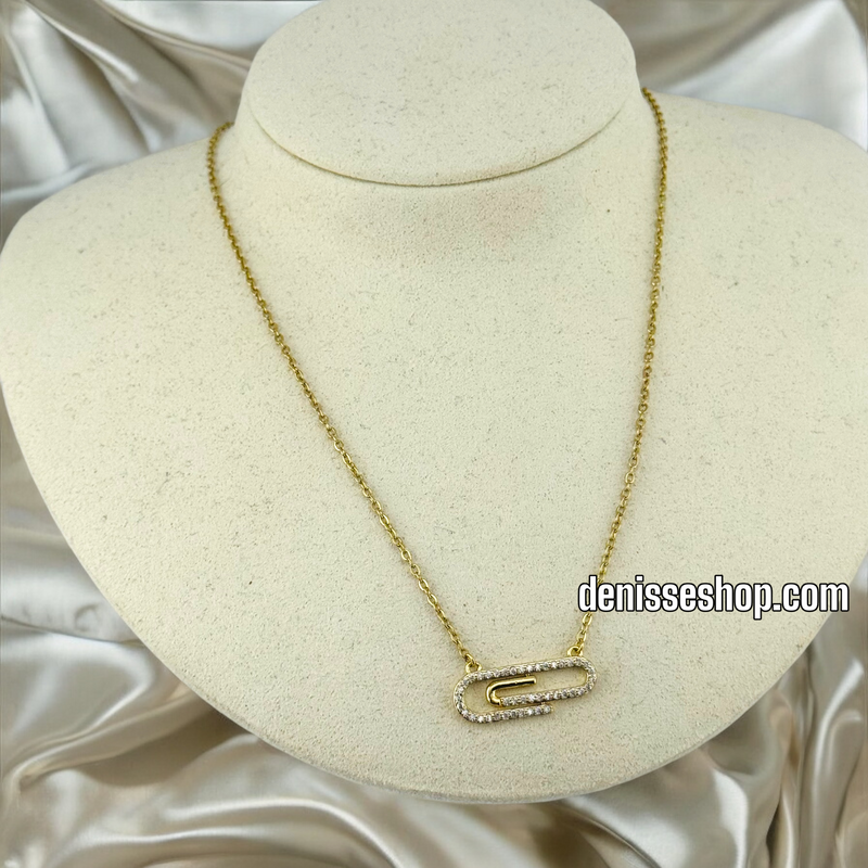 14K / WOMEN PAPER CLIP NECKLACE N113