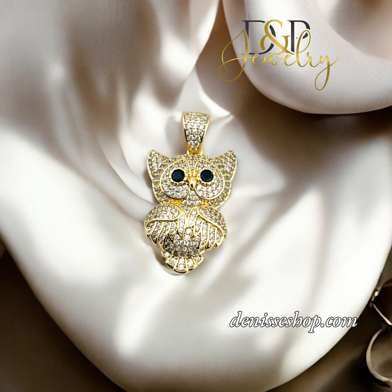 14K OWL PENDANT P708