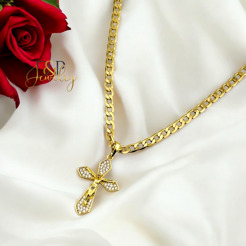 14K CROSS PENDANT P755