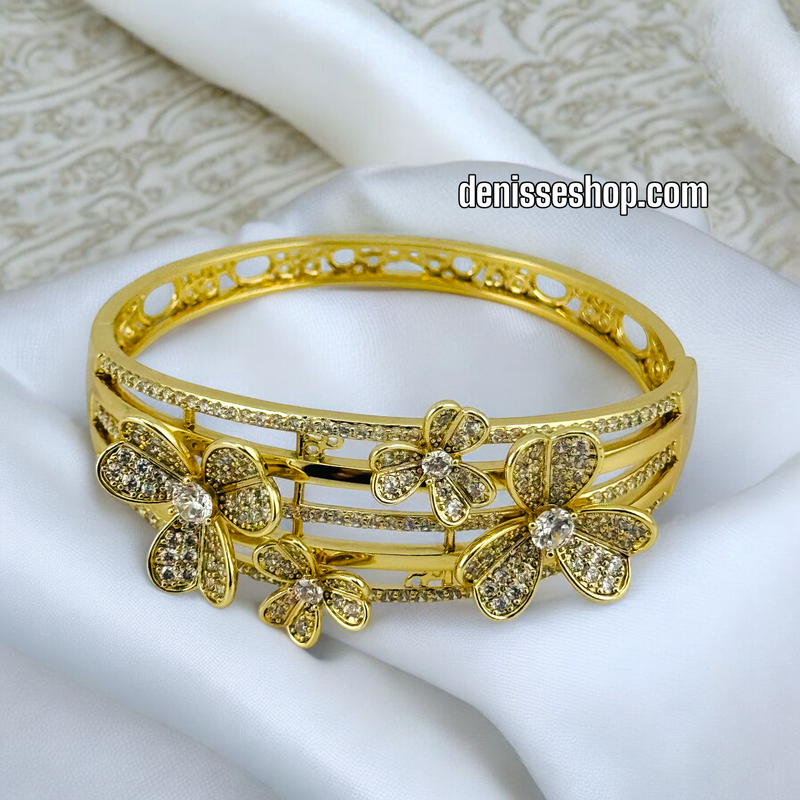 14K / BANGLE/ FLOWER BRACELET BR547