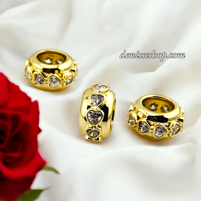 14K HEARTS BIG SPACER P675