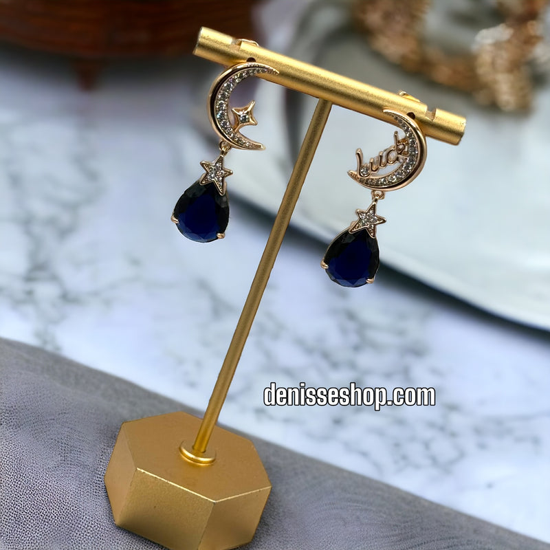 18K MOON GOLD EARRING E275