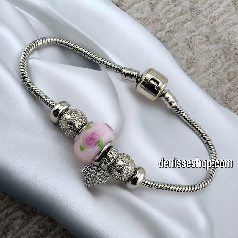 SILVER PINK PANDORA BR519