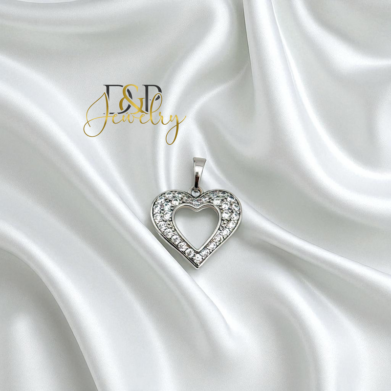 14K SILVER/HEART PENDANT P921