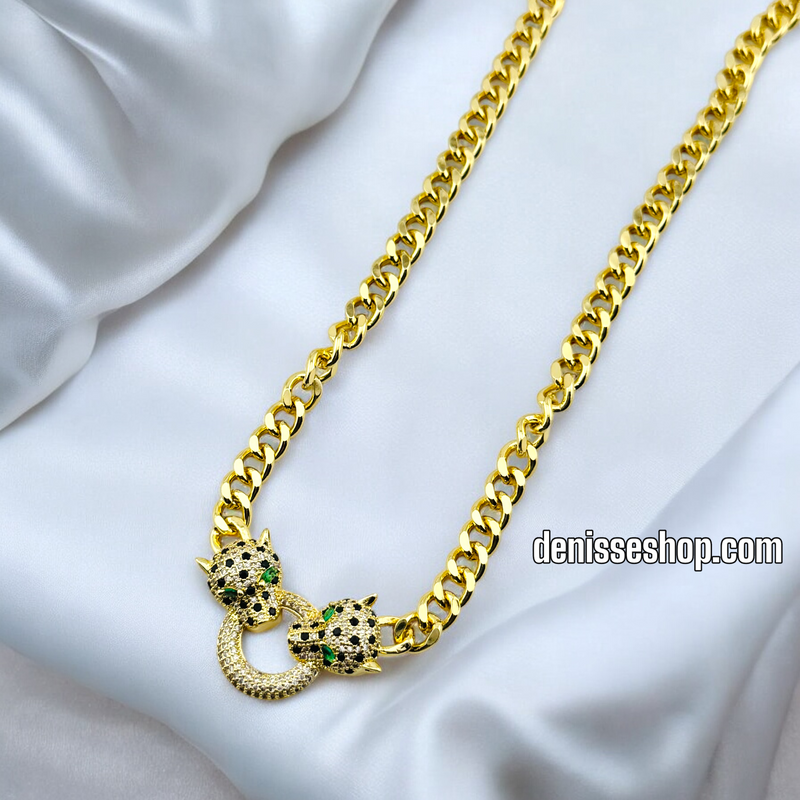 14K PUMA FASHION CUBAN NECKLACE N226