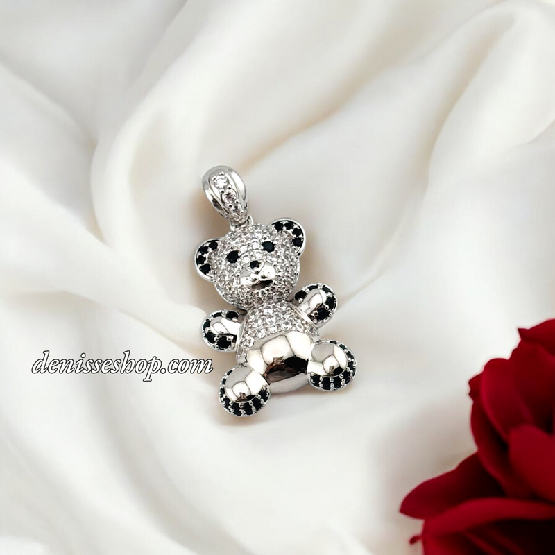 SILVER WOMAN/GIRL BEAR PENDANT P692