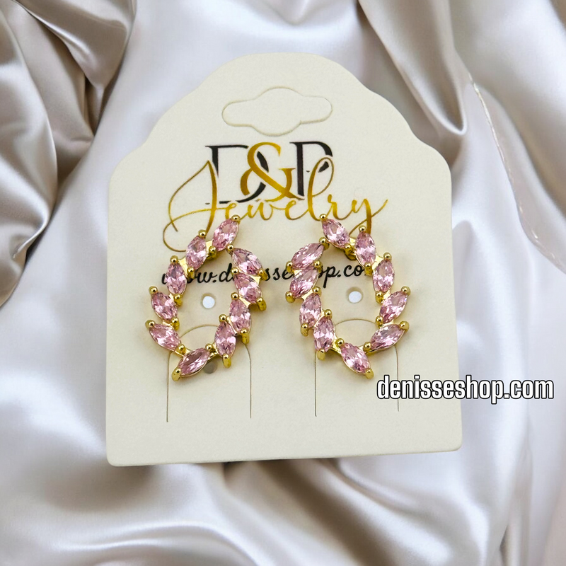 14K /WOMAN PINK EARRING E739