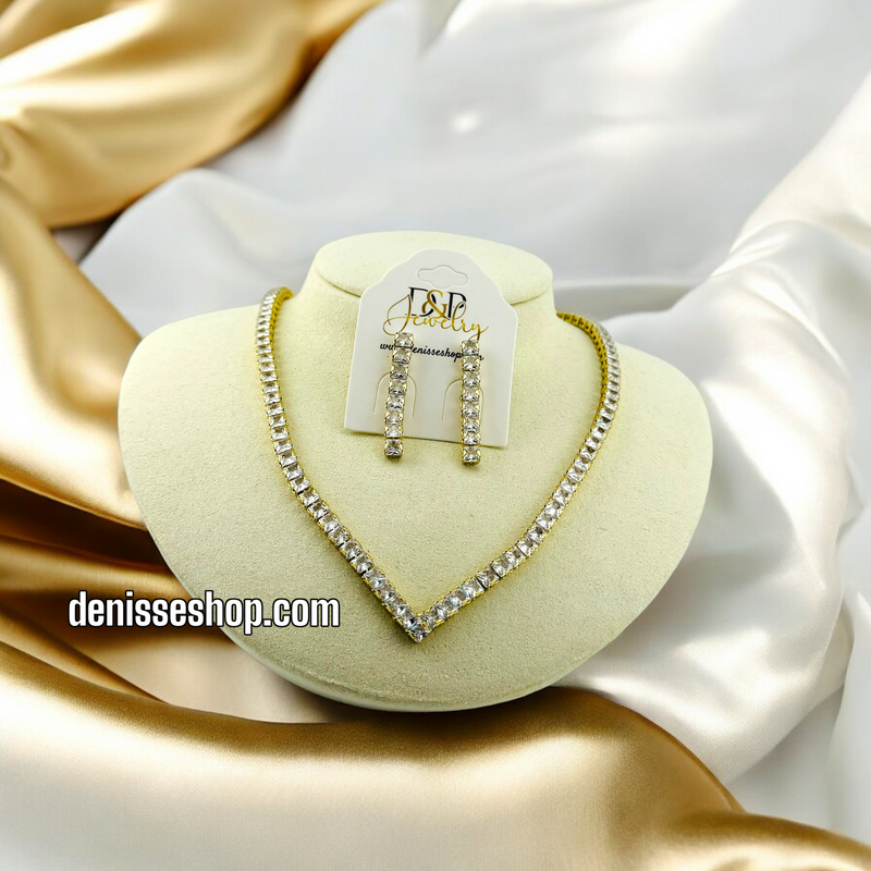 14K ELEGANT WHITE NECKLACE N22