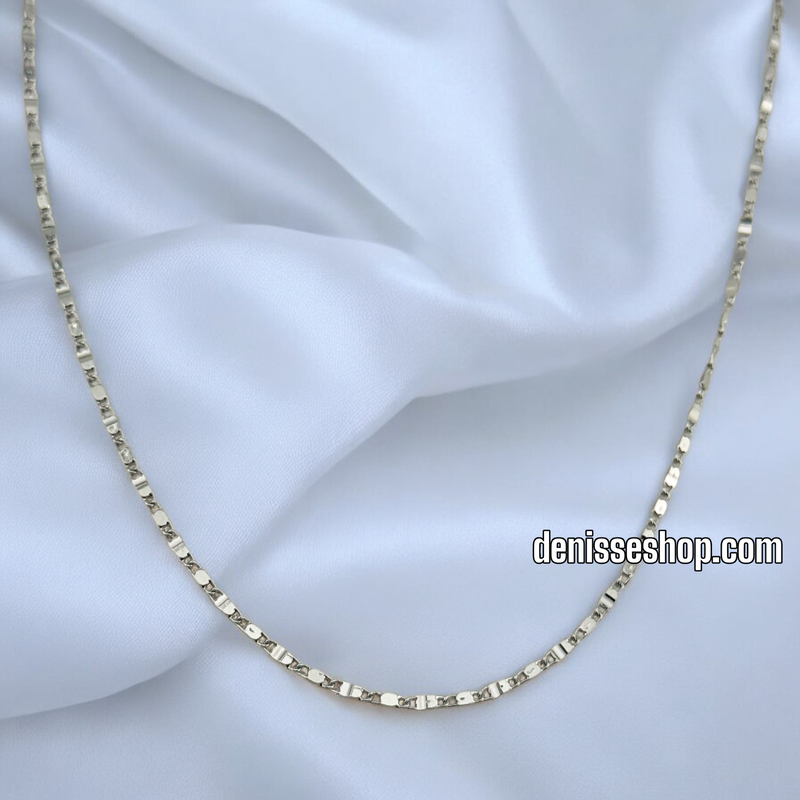 14K SILVER MIRROR DESIGN CHAIN CH055