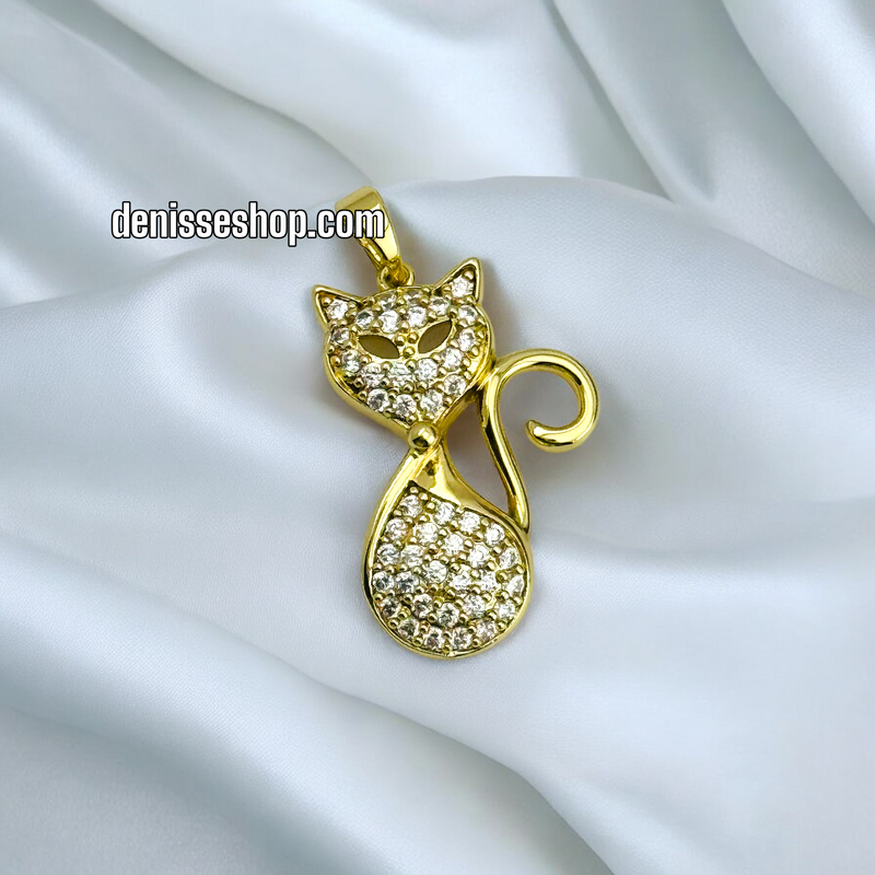 14K CAT PENDANT P433