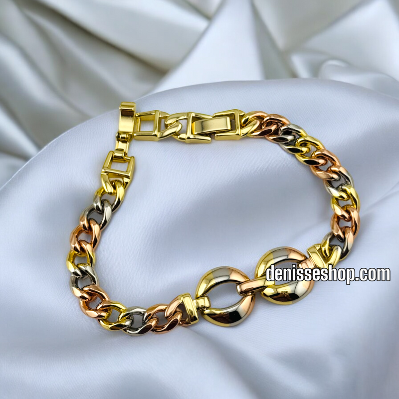 14K /WOMAN TRICOLOR BRACELET BR559