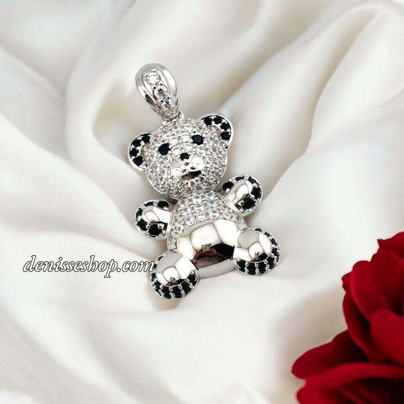 SILVER WOMAN/GIRL BEAR PENDANT P692